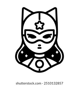 costume icon or modern line symbol. Vector line art and icon design with bold outline. Black and white Pixel Perfect minimalistic symbol isolated white background. Silhouette simple thin sign