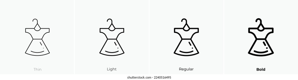 costume icon. Thin, Light Regular And Bold style design isolated on white background