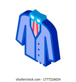 Costume Icon Vector. Isometric Costume Sign. Color Isolated Symbol Illustration
