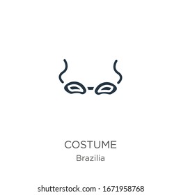 Kostümsymbol-Vektorillustration. Trendy flaches Kostümsymbol aus brasilianischer Sammlung einzeln auf weißem Hintergrund. Vektorillustration-Illustration kann für Web- und Mobile-Grafikdesign, Logo, eps10 verwendet werden