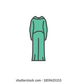 Costume сolor line icon. Pictogram for web page, mobile app, promo. UI/UX/GUI design element. Editable stroke.