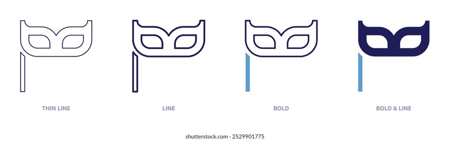 Costume party icon in 4 different styles. Thin Line, Line, Bold, and Bold Line. Duotone style. Editable stroke.