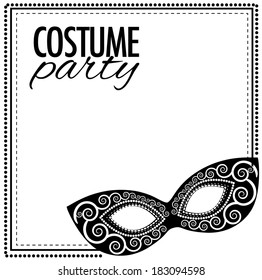 Costume Party Invitation Template EPS 10 Vector, Grouped For Easy Editing. No Open Shapes Or Paths.