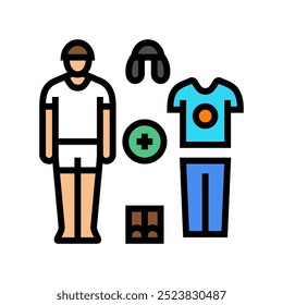 costume play color icon vector. costume play sign. isolated symbol illustration