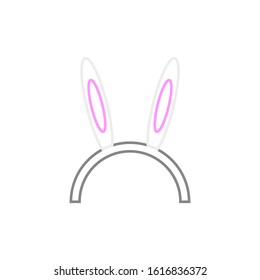 costume rabbit ears shaped vector icon