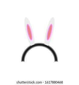 costume rabbit ears shaped vector icon