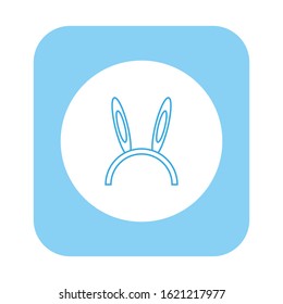 costume rabbit ears shaped vector icon