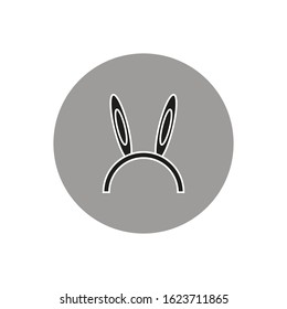 costume rabbit ears shaped vector icon