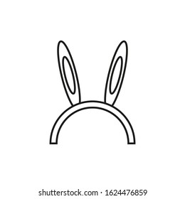 costume rabbit ears shaped vector icon