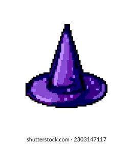 costume wizard hat game pixel art retro vector. bit costume wizard hat. old vintage illustration