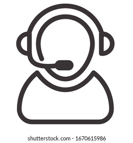 Costumer Service  Business Outline Icon