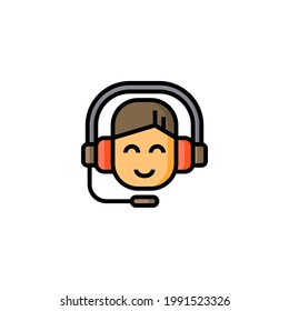 costumer service Icon Isolated On White Background 