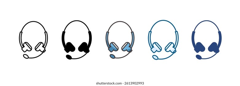 Costumer Service Icon Set Multiple Style Collection