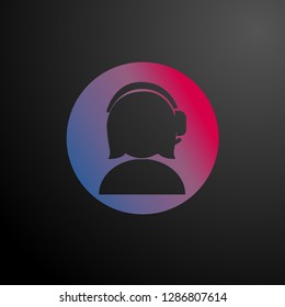 costumer service, icon for user interface, vector