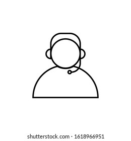 Costumer service icon vector illustration logo for many purpose. Isolated on white background. – Vector