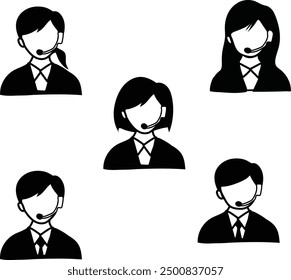 costumer service profile vector illustration. 
Good for banner, poster, greeting card, party card, invitation, template, advertising, campaign, and social media. 
