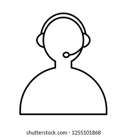 costumer service vector icon out line style, modern concept, editable project, for application, design, website
