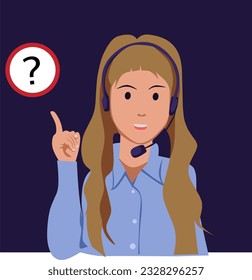 Costumer services girl on bank