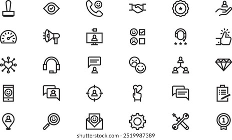 Costumer services icons High-Quality Vector Icons Collection with Editable Stroke. Ideal for Professional and Creative Projects.