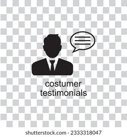 costumer testimonial icon , review icon