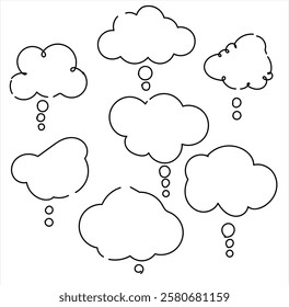 cosy cloud bubble frame manga message