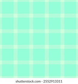 Cosy fabric vector check, individuality plaid pattern textile. Various texture background tartan seamless in light and mint colors palette.