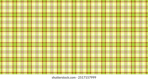 Tecido sem emenda vetor aconchegante, verificação têxtil de fundo de idade. Véu padrão textura xadrez tartan em cores de cal e amarelo claro.