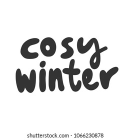 Cosy Winter Sticker Social Media Content Stock Vector (Royalty Free ...