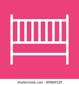 Cot, baby, bed icon vector image.Can also be used for furniture design. Suitable for mobile apps, web apps and print media.