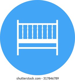 Cot, baby, bed icon vector image.Can also be used for furniture design. Suitable for mobile apps, web apps and print media.