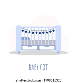 Icono de coste. Elemento simple de la colección de iconos de cosas para bebés. Cuna creativa para ui, ux, aplicaciones, software e infografías. Ilustración vectorial en estilo plano.