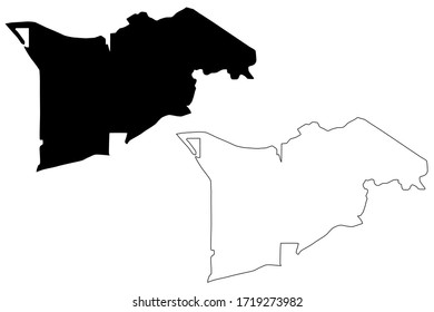 Cotai parish (Parishes of Macau, Macao Special Administrative Region of the Peoples Republic of China) map vector illustration, scribble sketch Cotai map