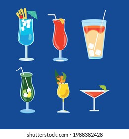 Cotails vector set for flyers patterns banners 