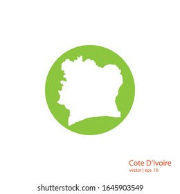 Vorlage für die Design-Vektorillustration für Logos von Cote D'Ivoire