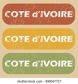 Cote d Ivoire on colored background