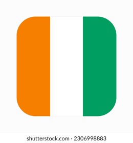 Cote d'Ivoire flag simple illustration for independence day or election