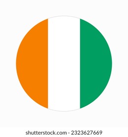 Cote d'Ivoire flag simple illustration for independence day or election