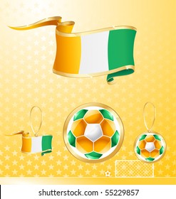Cote d'Ivoire soccer vector flag banner