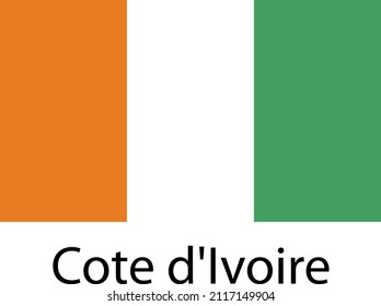 COTE D'LVOIRE FLAG VECTOR DESIGN FOR SOCIAL MEDIA AND PRINT MEDIA.
