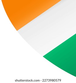 Cote d’Ivoire flag wave isolated on png or transparent background
