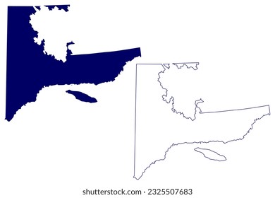 Cote-Nord Administrative region (Canada, Quebec Province, North America) map vector illustration, scribble sketch Côte-Nord map
