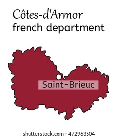 Cotes-dArmor french department map