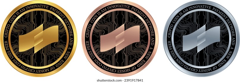 coti virtual currency logo. vector illustrations. 3d illustrations.