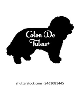 Coton De Tulear Dog silhouette dog breeds logo dog monogram vector