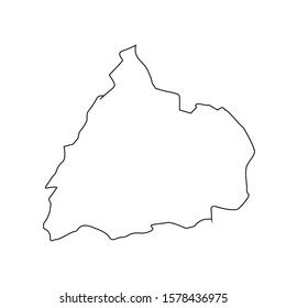 Cotopaxi region map in country of Ecuador