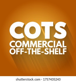 COTS - Commercial Off-the-Shelf acronym, business concept background