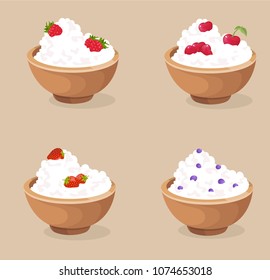 cottage cheese with berries