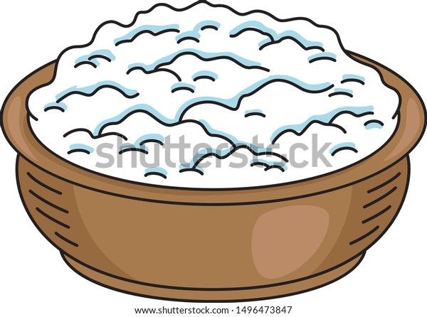 Cottage Cheese Dairy Products Healthy Food Stock Vector Royalty