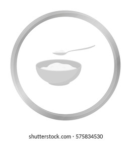 Cottage cheese icon monochrome. Single bio, eco, organic product icon from the big milk monochrome.