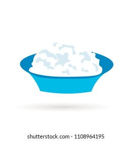 Cottage cheese isolated on white.Vector design